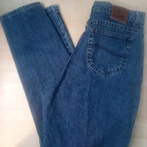 Vintage Lee Riveted High Rise Blue Jeans Denim